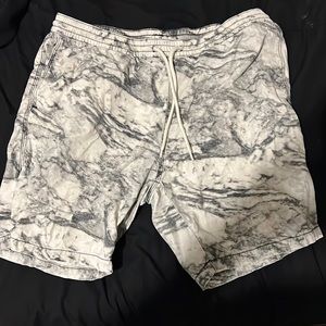 Large marble shorts.
